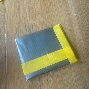 Yellow and Gray Duct Tape Wallet